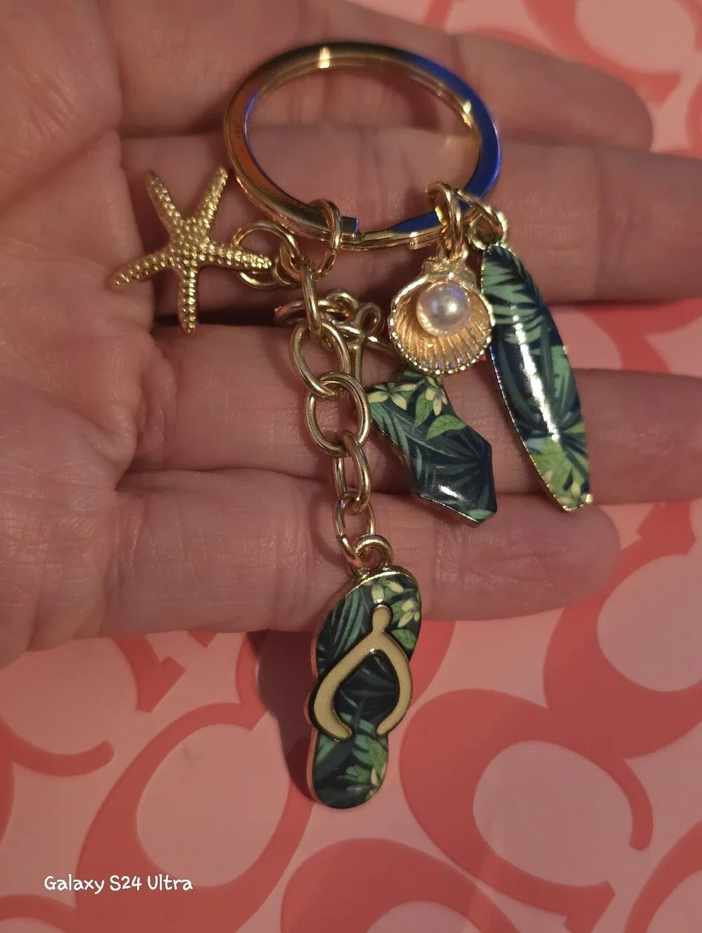 Beach Theme Bag Charm/ Keychain NEW